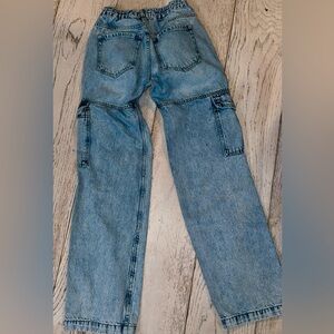 Aeropostale Y2K Style Low Rise baggy wide leg Cargo Jeans 0/2 XS hip-hop garage